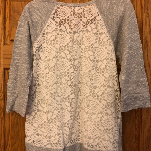 Express Lace Back Top, Size Medium - Picture 3 of 4